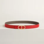 Maillon Torsade belt buckle & Reversible leather strap 24 mm